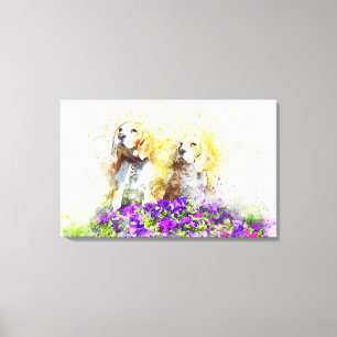 Tweelinghonden Canvas Afdruk