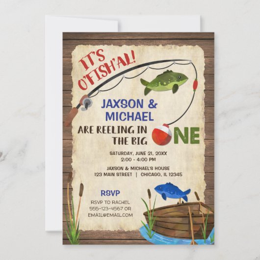 Tweelingige jongens Roestbijt op de eerste verjaar Kaart (Voorkant)