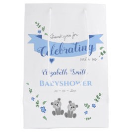 Tweelingjongens baby baby shower medium cadeauzakje