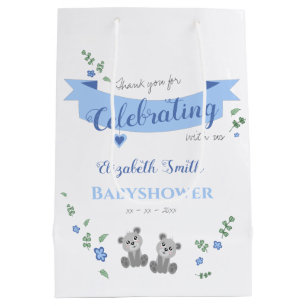 Tweelingjongens baby baby shower medium cadeauzakje