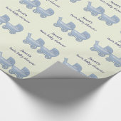 tweelingjongens baby buggy cadeaupapier (Hoek)