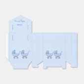 Tweelingjongens polka dots - gunst box bedankdoosjes (Uitgevouwen)