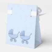 Tweelingjongens polka dots - gunst box bedankdoosjes (Achterkant)