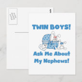 Tweelingjongens vragen naar mijn neefje briefkaart (Voorkant / Achterkant)