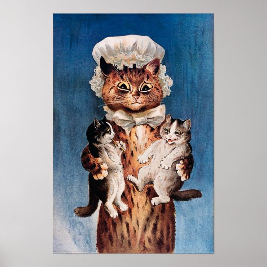 Tweelingkatten, Louis Wain Poster (Voorkant)