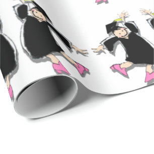 Tweelingmeisjes Afstuderen Cadeaupapier