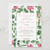 Tweelingmeisjes baby shower twee erwten in een pod kaart (Voorkant)