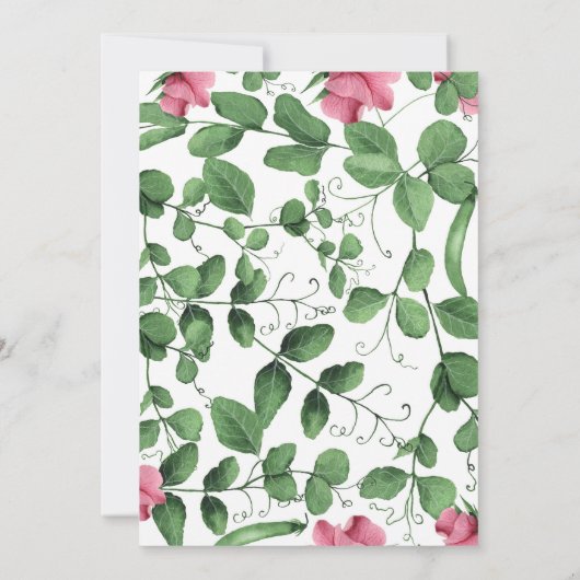 Tweelingmeisjes baby shower twee erwten in een pod kaart (Achterkant)