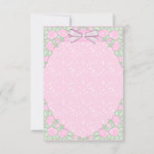 Tweelingmeisjes, kussen en Rozen Roze dank Bedankkaart (Achterkant)