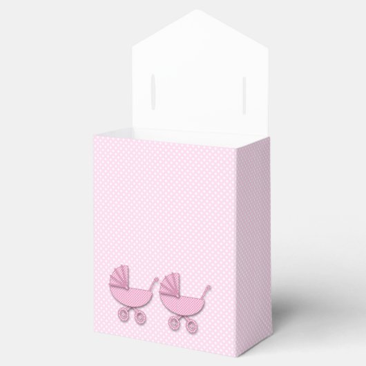 Tweelingmeisjes Polka dots - gunst box Bedankdoosjes (Geopend)