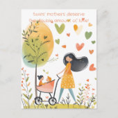 Tweelingmoeder Briefkaart (Voorkant)