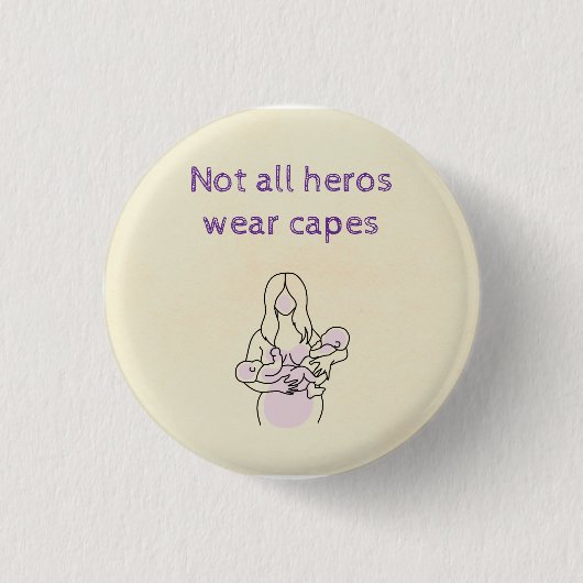 Tweelingmoeders zijn helden ronde button 3,2 cm (Voorkant)