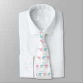 Tweelingolifant roze en blauw stropdas (Gebonden)