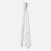Tweelingolifant roze en blauw stropdas (Achterkant)