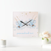 Tweelingolifanten vliegen vierkante klok (Huis)