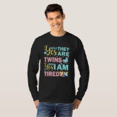 Tweelingouders Tweelingmoeder Vader Matching T-shirt (Voorkant volledig)