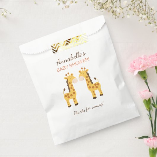 Tweelingpartij Giraffes voor pleisters Bedankzakje (Gezegeld)