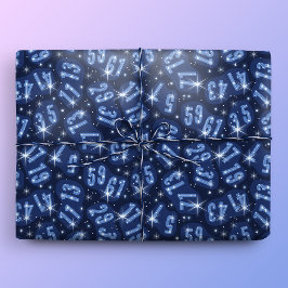 Tweelingpriemparen Wiskundeconstellaties Donkerbla Cadeaupapier