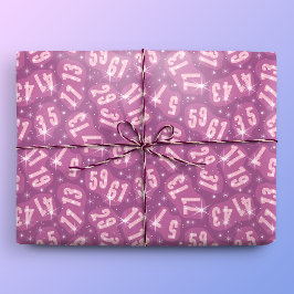 Tweelingpriemparen Wiskundeconstellaties Roze Paar Cadeaupapier