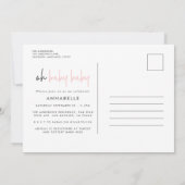 Tweelingroze moderne typografie hedendaagse baby m kaart (Achterkant)