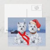 Tweelingse westerlingen op een Wintry Evening Briefkaart (Voorkant / Achterkant)