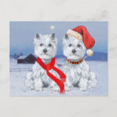 Tweelingse westerlingen op een Wintry Evening Briefkaart (Voorkant)