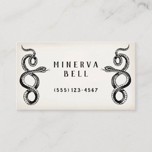 Tweelingslangen Visitekaartje (Voorkant)