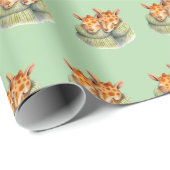 Tweelingslapende Giraffes Cadeaupapier (Rol Hoek)