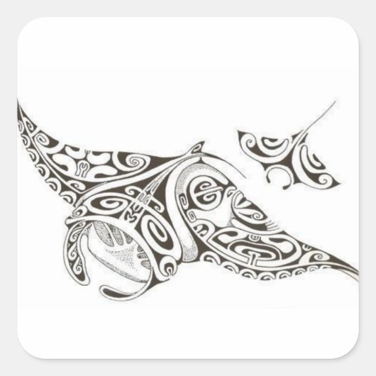 Tweelingstralen Vierkante Sticker (Voorkant)