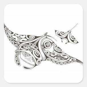 Tweelingstralen Vierkante Sticker