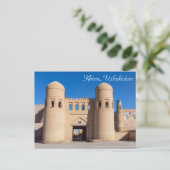 Tweelingtoren Westpoort - Khiva, Oezbekistan Briefkaart (Staand voorkant)