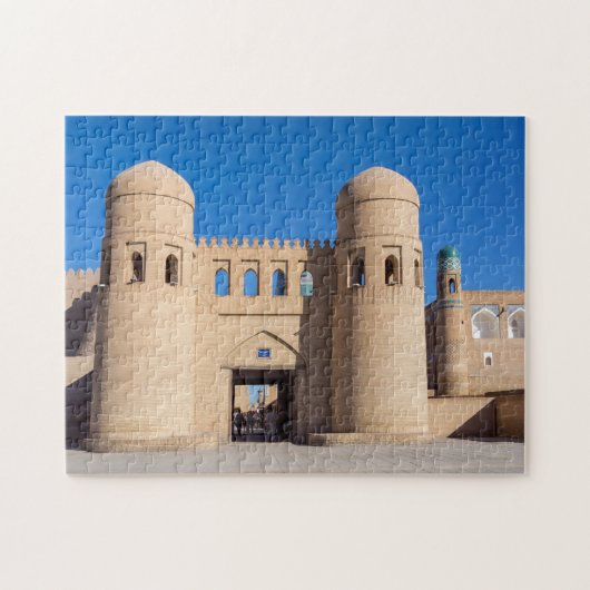Tweelingtoren Westpoort - Khiva, Oezbekistan Legpuzzel (Horizontaal)