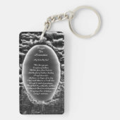 Tweelingtorens en gebeden voor herstel sleutelhanger (achterkant)