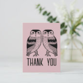 Tweelinguilen Schattige Eenvoudig Chic CUSTOM Beda Briefkaart (Staand voorkant)