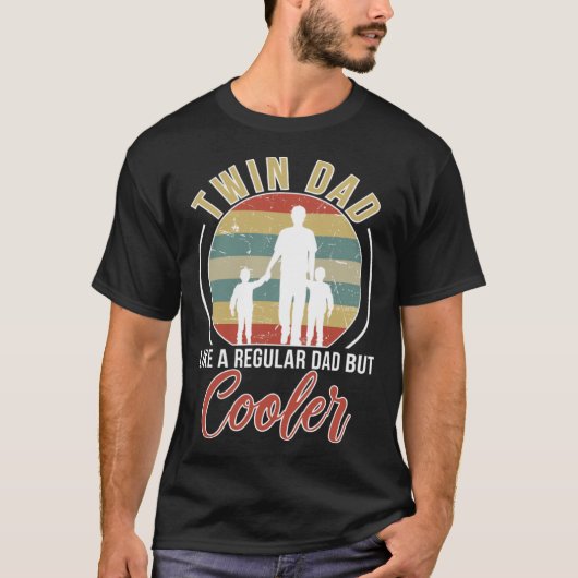 Tweelingvader als een gewone vader, maar cooler tw t-shirt (Voorkant)