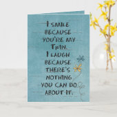 Tweelingverjaardag met glitterbloemen kaart (Gele Bloem)