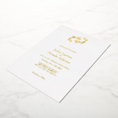 Tweelingvissen houden van kalligrafische minimalis folie uitnodiging (Gedraaid)