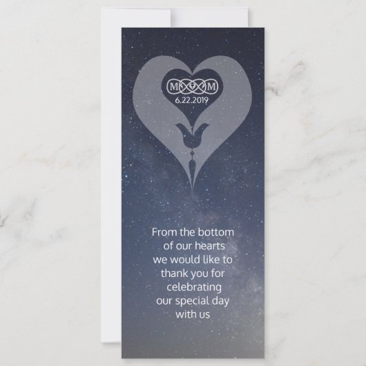 Tweelingvlam foto dank je kaart (Achterkant)