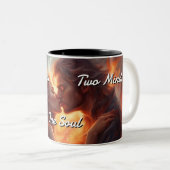 Tweelingvlammen 003 tweekleurige koffiemok (Voorkant rechts)