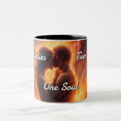 Tweelingvlammen 008 tweekleurige koffiemok (Center)