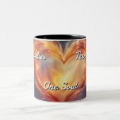 Tweelingvlammen 009 tweekleurige koffiemok (Center)