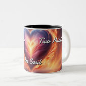 Tweelingvlammen 012 tweekleurige koffiemok (Voorkant rechts)
