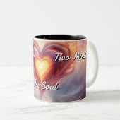 Tweelingvlammen 014 tweekleurige koffiemok (Voorkant rechts)