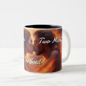 Tweelingvlammen 016 tweekleurige koffiemok (Voorkant rechts)