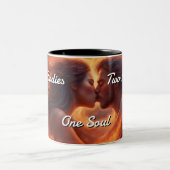 Tweelingvlammen 016 tweekleurige koffiemok (Center)