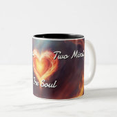 Tweelingvlammen 018 tweekleurige koffiemok (Voorkant rechts)