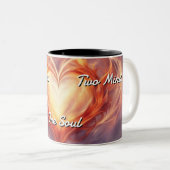 Tweelingvlammen 020 tweekleurige koffiemok (Voorkant rechts)