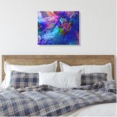 Tweelingvlammen die de hemel in rijzen canvas afdruk (Insitu (Slaapkamer))