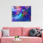 Tweelingvlammen die de hemel in rijzen canvas afdruk (Insitu (Woonkamer))