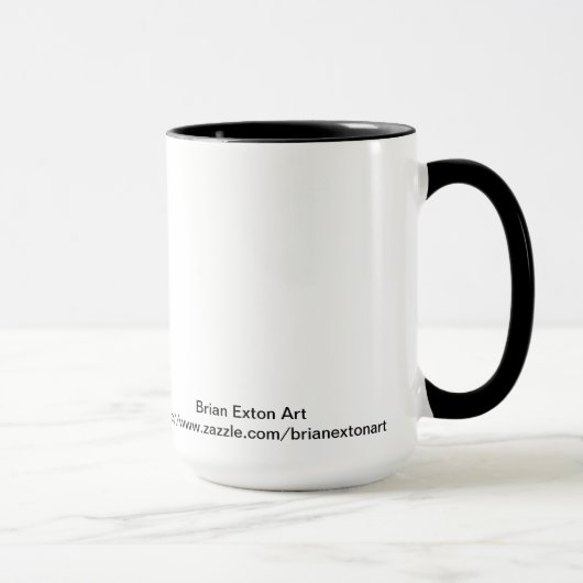 Tweelingvlammen die de hemel in rijzen mok (Rechts)